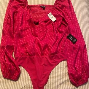 Express Fuchsia Bodysuit Top